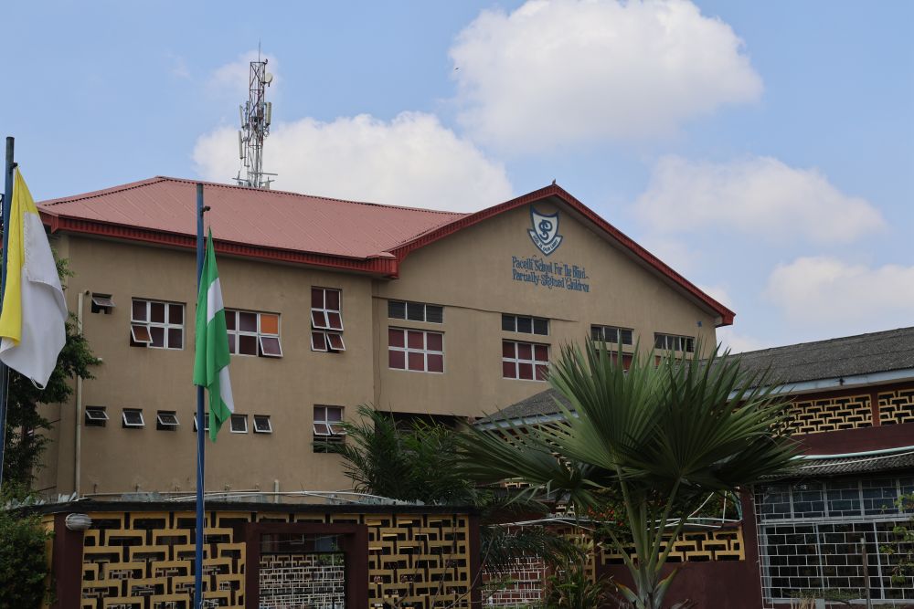 This building serves as a school hall, classroom and girls' hostel at the Pacelli School for the Blind and Partially Sighted Children in Lagos, Nigeria. The school serves about 150 students. (Valentine Benjamin)