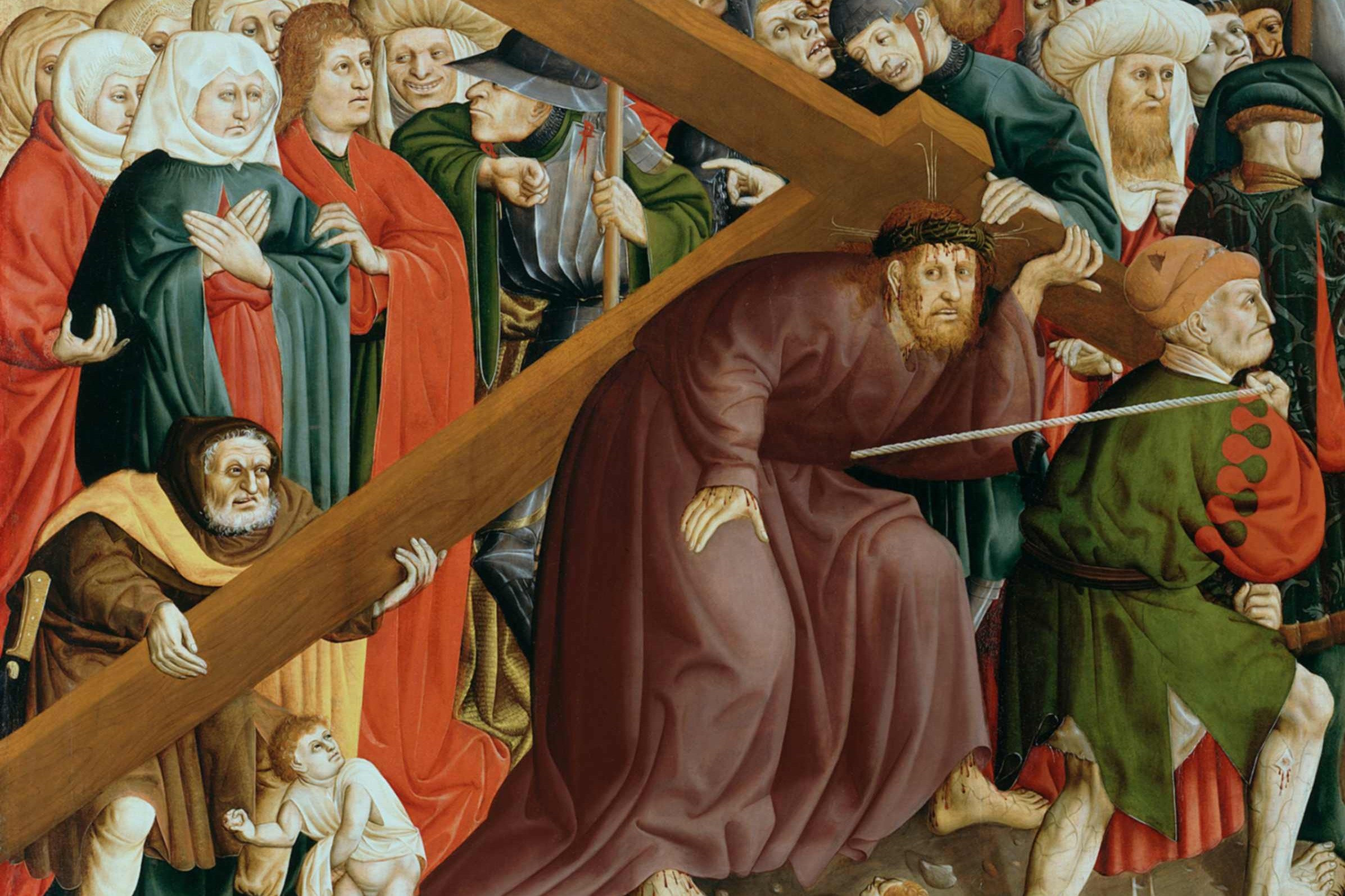 Cristo cargando la cruz, óleo de Hans Multscher, 1437. (Foto: Wikimedia Commons/obra de dominio público)