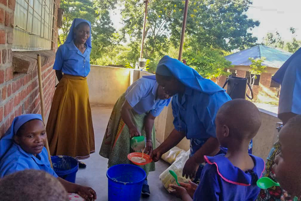 The Presentation of the Blessed Virgin Mary Sisters' convent shares food and resources for poor and marginalized families in Dedza, Malawi. (Courtesy of Jacinta Chiwayu)