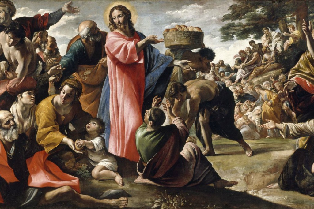 El milagro de los panes y los peces, óleo sobre lienzo de Giovanni Lanfranco, 1624-1625. (Foto: Wikimedia Commons/obra de dominio público)