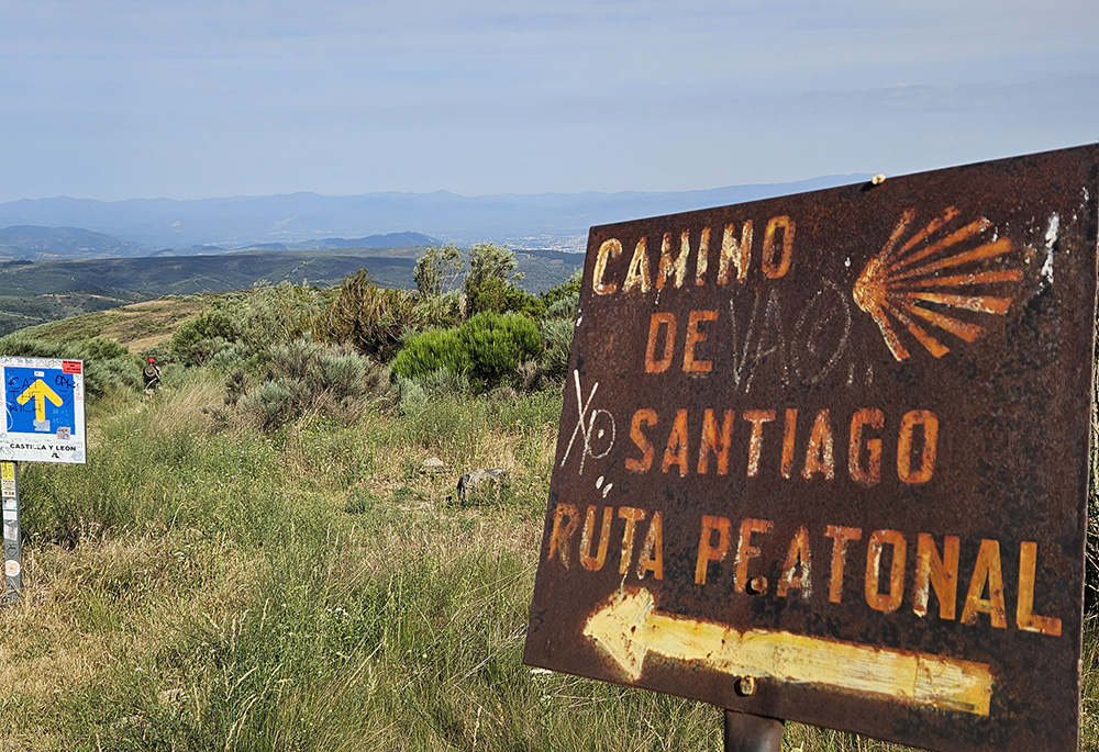 High above the Spanish countryside, the Camino de Santiago takes pilgrims up from the desert to the heights of majestic mountains time and again. (Courtesy of Colleen Gibson)