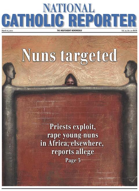 The cover of the March 18, 2001, issue of the National Catholic Reporter (NCR file)