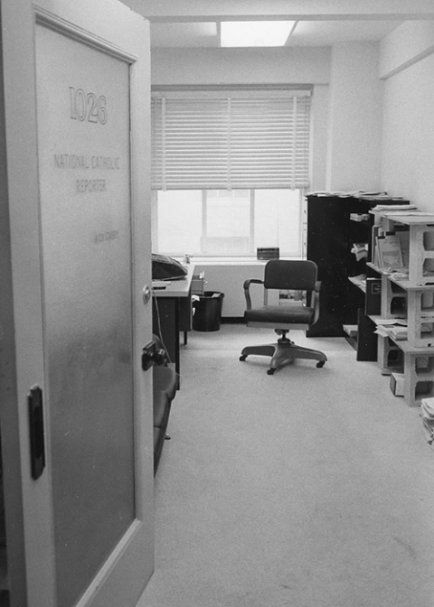 The Washington Bureau office for National Catholic Reporter is pictured in 1973. (NCR file photo)
