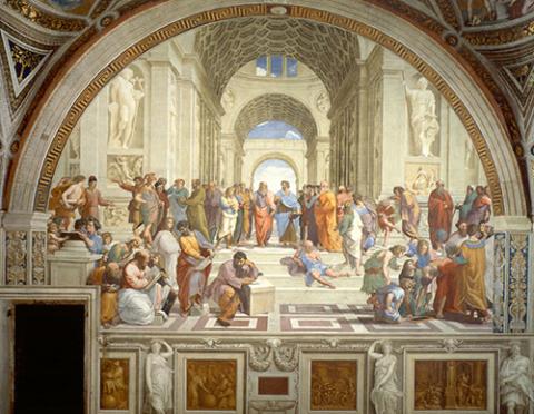"The School of Athens," a fresco by Raphael in the Apostolic Palace in Vatican City (Wikimedia Commons/Vatican Museums)