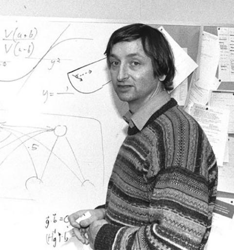 Geoffrey Hinton in Toronto in the late 1980s (CIFAR via AP)