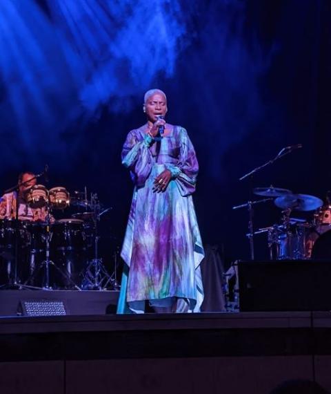 Angélique Kidjo performs at the Royal Festival Hall London 2022. 