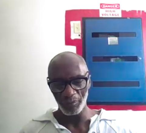 Bernard Joseph speaks to a reporter via Zoom from Louisiana State Penitentiary on June 30, 2025. (Screenshot courtesy of Kristi Schubert)