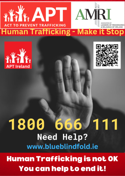 An Act to Prevent Trafficking poster provides a phone number for help about human trafficking. 