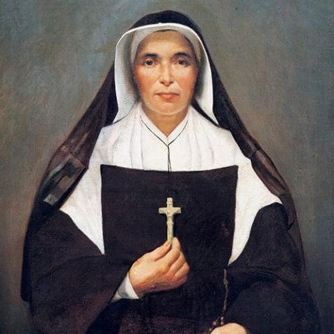 La Santa Madre Theodore Guerin aparece representada en una imagen publicada por las Hermanas de la Providencia de St. Mary-of-the-Woods, Indiana. La misionera de origen francés fue canonizada en 2006. (Foto: CNS/Cortesía de las Hermanas de la Providencia)