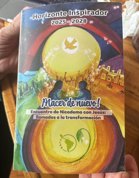 The cover of the document "Be Born Again," a guide that aims to help the Confederation of Latin American and Caribbean Religious discern and take action