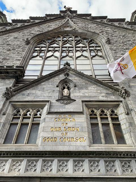 The façade of Our Lady of Good Counsel Church in Manhattan, N.Y. (Wikimedia Commons/Deansfa)