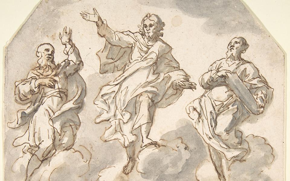 "The Transfiguration," an Italian 1565-1608 drawing by Francesco Curia (Metropolitan Museum of Art)