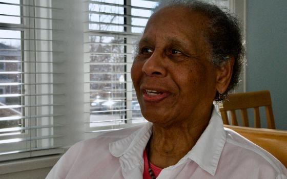 Sr. Barbara Moore of the Sisters of St. Joseph of Carondelet speaks about her participation in the civil rights marches in Selma, Alabama, in 1965. (GSR photo/Dan Stockman)