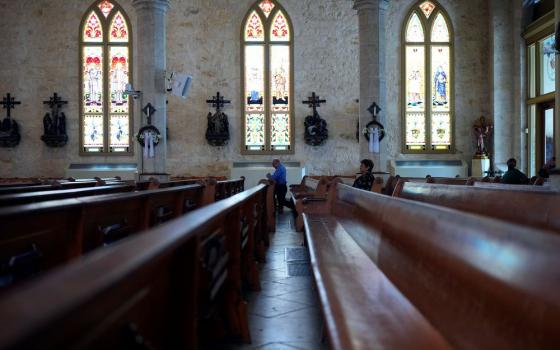 Parishioners pray and meditate at San Fernando Cathedral, May 8 in San Antonio. (AP/Eric Gay)