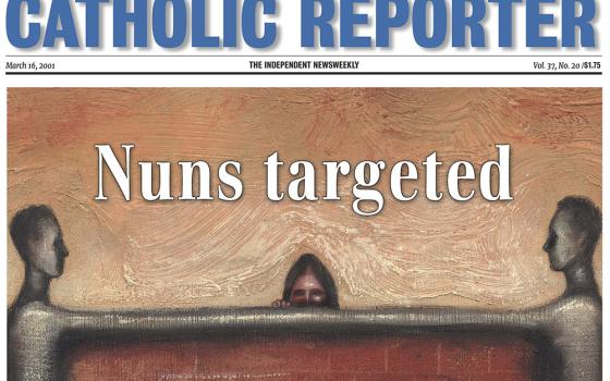 Detail of the cover of the March 18, 2001, issue of the National Catholic Reporter (NCR file)