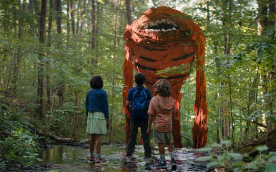 In Seth Worley's "Sketch," a father, son and daughter are reeling from the death of the children's mother. When the girl's sketchbook falls into a mysterious pond and her grief monster drawings come to life, the family must work together to vanquish the creatures that have been unleashed. (Angel Studios)