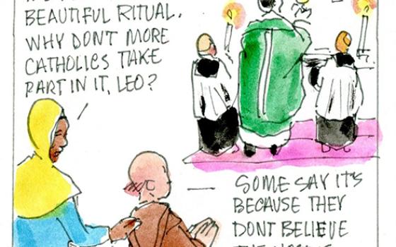 The Leo Chronicles: Gabby explains to Brother Leo her understanding of the meaning of Mass. 