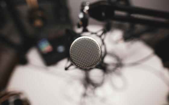 A microphone used for podcasting is pictured. "Whether through podcasts, TikTok videos or Substack posts, a liberatory Catholic media landscape meets people where they are, especially those hurt by the very institution claiming to represent them," Maxwell Kuzma writes. (Unsplash/Jonathan Farber)