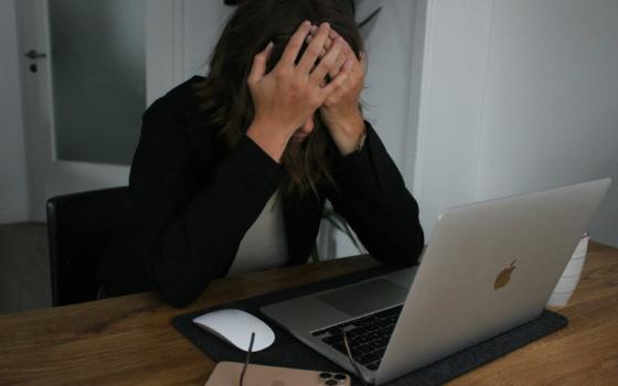 Stressed office worker