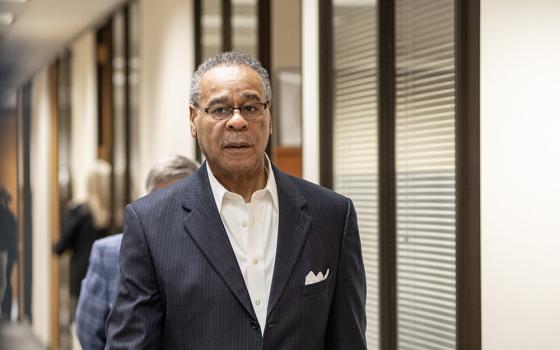 U.S. Rep Emanuel Cleaver walks through the Missouri candidate filing process in February 2024. (Missouri Independent/Annelise Hanshaw)