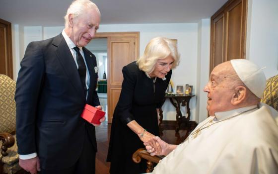 King Charles and Queen Camilla with Pope Francis
