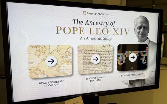 The interactive exhibit "The Ancestry of Pope Leo XIV: An American Story" opened to the public Oct. 4 at the American Ancestors building in Boston. (NCR photo/Brian Fraga)