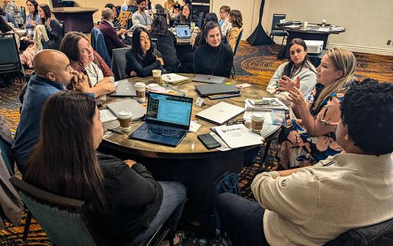 Staff of the Catholic Legal Immigration Network lead a court skills training as part of the organization's Partial to Full Accreditation Initiative in February 2025. (Courtesy of CLINIC)