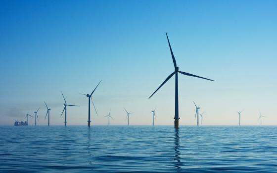 wind turbines on water