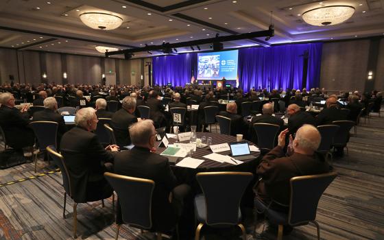 Prelates attend a Nov. 11, 2025, session of the fall general assembly of the U.S. Conference of Catholic Bishops in Baltimore. The bishops Nov. 12 approved a "special pastoral message on immigration" that expresses the conference's collective solidarity with immigrants. (OSV News/Bob Roller)