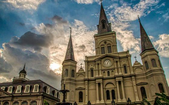 St. Louis Cathedral, seat of the New Orleans Archdiocese. In 2020, the archdiocese claimed Chapter 11 protection under federal bankruptcy law. (Unsplash/Mick Haupt)