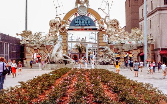 The main entrance to the Louisiana World Exposition in 1984. A former student at Jesuit College Preparatory School of Dallas alleges abuse by a priest who took him to that world's fair. (Flickr/Carey Akin)