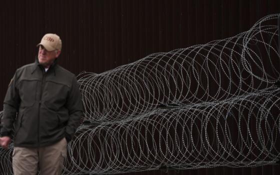 White House border czar Tom Homan looks on during a news conference along the border with Mexico Dec. 13 in San Diego. The MAGA-aligned Catholics for Catholics has named Homan "Protector of America." (AP/Gregory Bull)