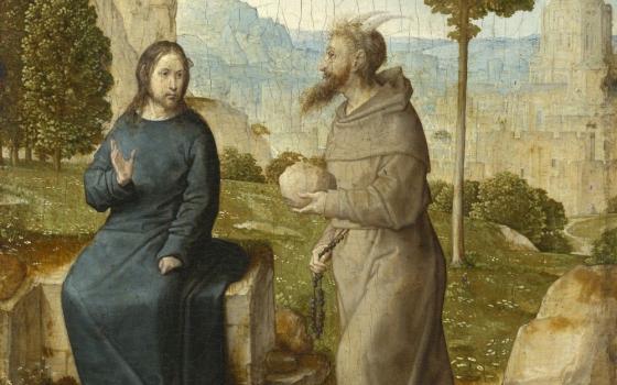 Detail from "The Temptation of Christ" (ca 1500-1504) by Juan de Flandes (Artvee)