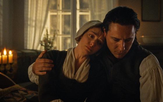 In "The Testament of Ann Lee" Lewis Pullman plays William, the brother of Ann Lee (played by Amanda Seyfried), founder of the Shaker movement. (Searchlight Pictures)