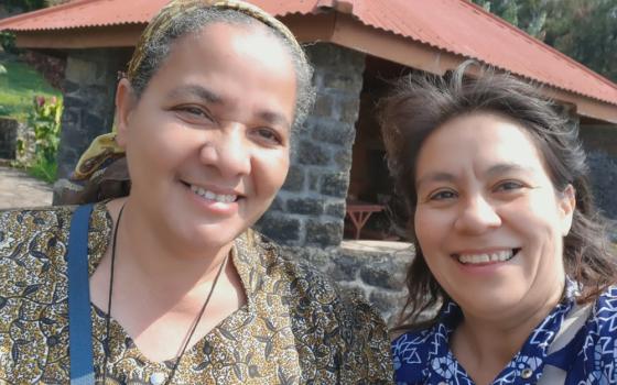 Nadine Tibia, left, and Lourdes Lopez Munguia, right, are pictured in Goma, Democratic Republic of Congo, on Oct. 5, 2020. (Courtesy of Lourdes López Munguía)