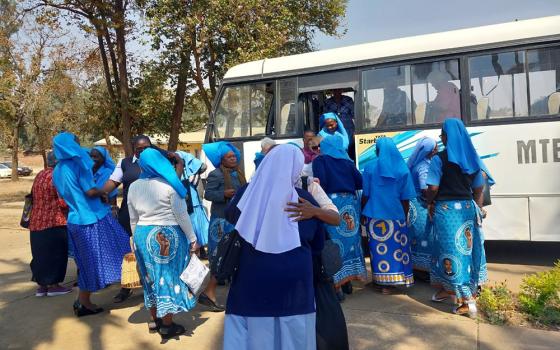 The Presentation Sisters of Africa Province arrive as the Malawi Presentation Sisters welcome them, in Dedza Diocese in Malawi, August 2025. (Courtesy of Sr. Sandra Ndingwa)