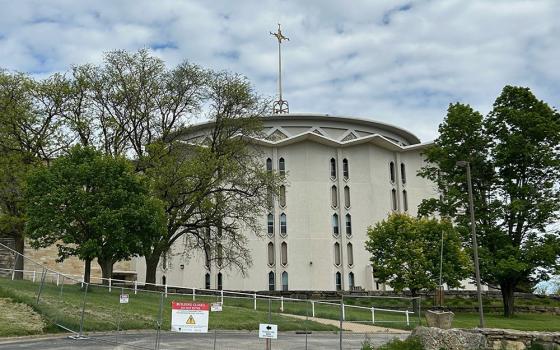 Queen of the Rosary Chapel at Sinsinawa Mound in Wisconsin, a circular chapel designed in 1966, features 37 diamond-shaped, stained-glass windows by Sr. Teresita Kelly. The chapel is slated for deconstruction in 2026 as part of the Sinsinawa Dominican Sisters' facility downsizing. (Courtesy of Quincy Howard)
