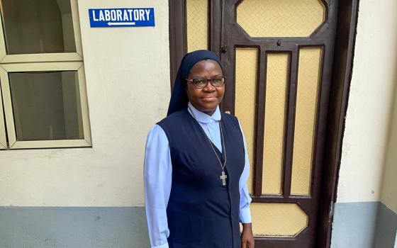 Sr. Dr. Uzoma Maria-Joannes poses for a photo outside Holy Family Hospital and Maternity in Owerri, Nigeria. (John Chukwu)