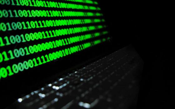 Lines of computer code on screen