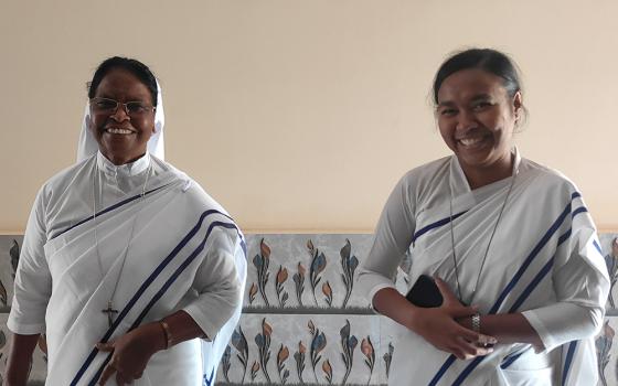 Daughters of St. Anne, Ranchi, Sr. Cicilia Bara, superior of the congregation's motherhouse in Ranchi, capital of the eastern Indian state of Jharkhand, poses with Sr. Rose Kongari. (Thomas Scaria)